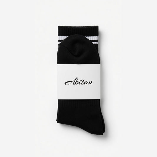 Abitan Socks - Premium Crew Socks ( Black )