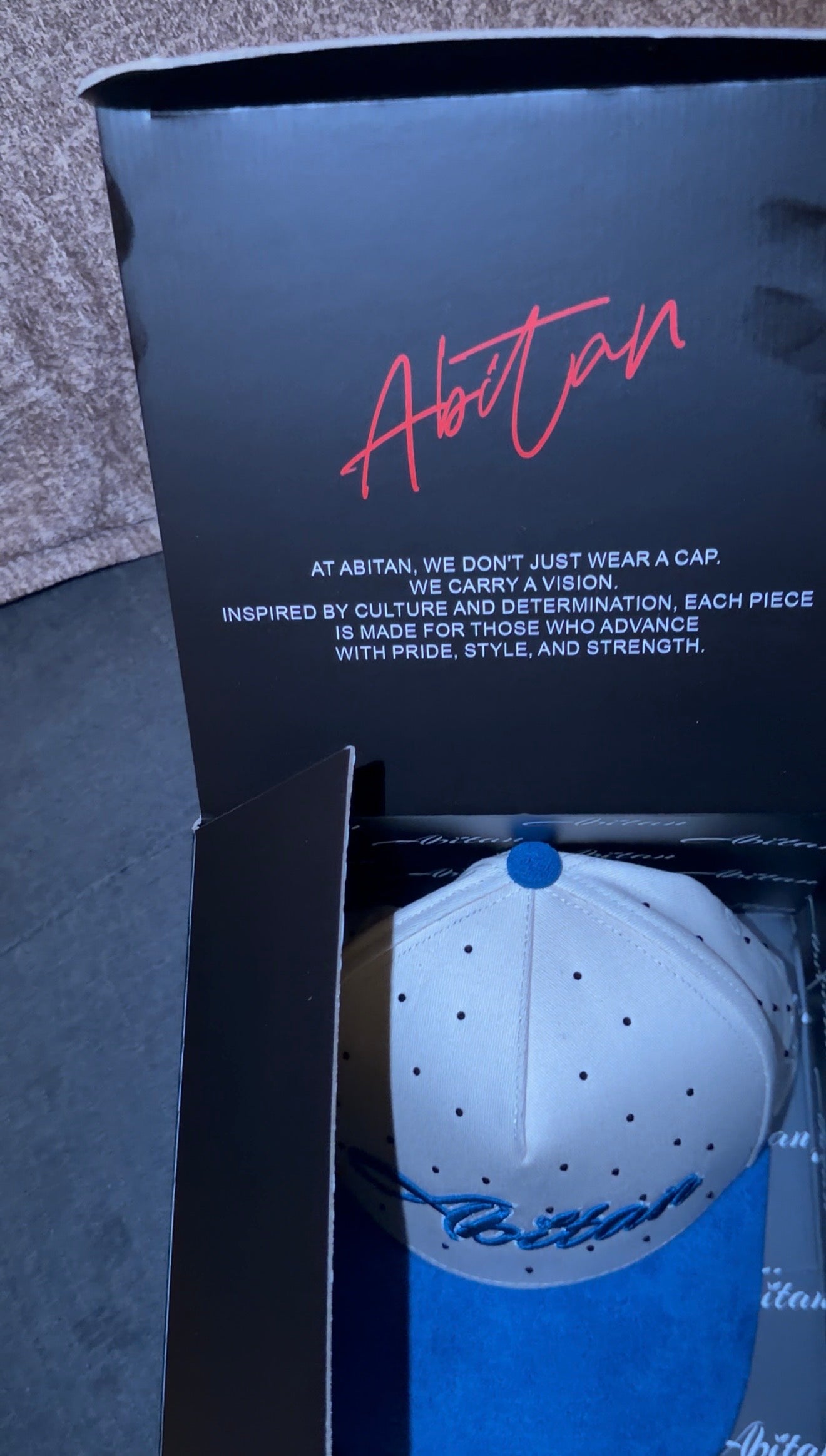 ABiTan Heritage Snapback – Sanité Bélair Edition (Blue & Cream)