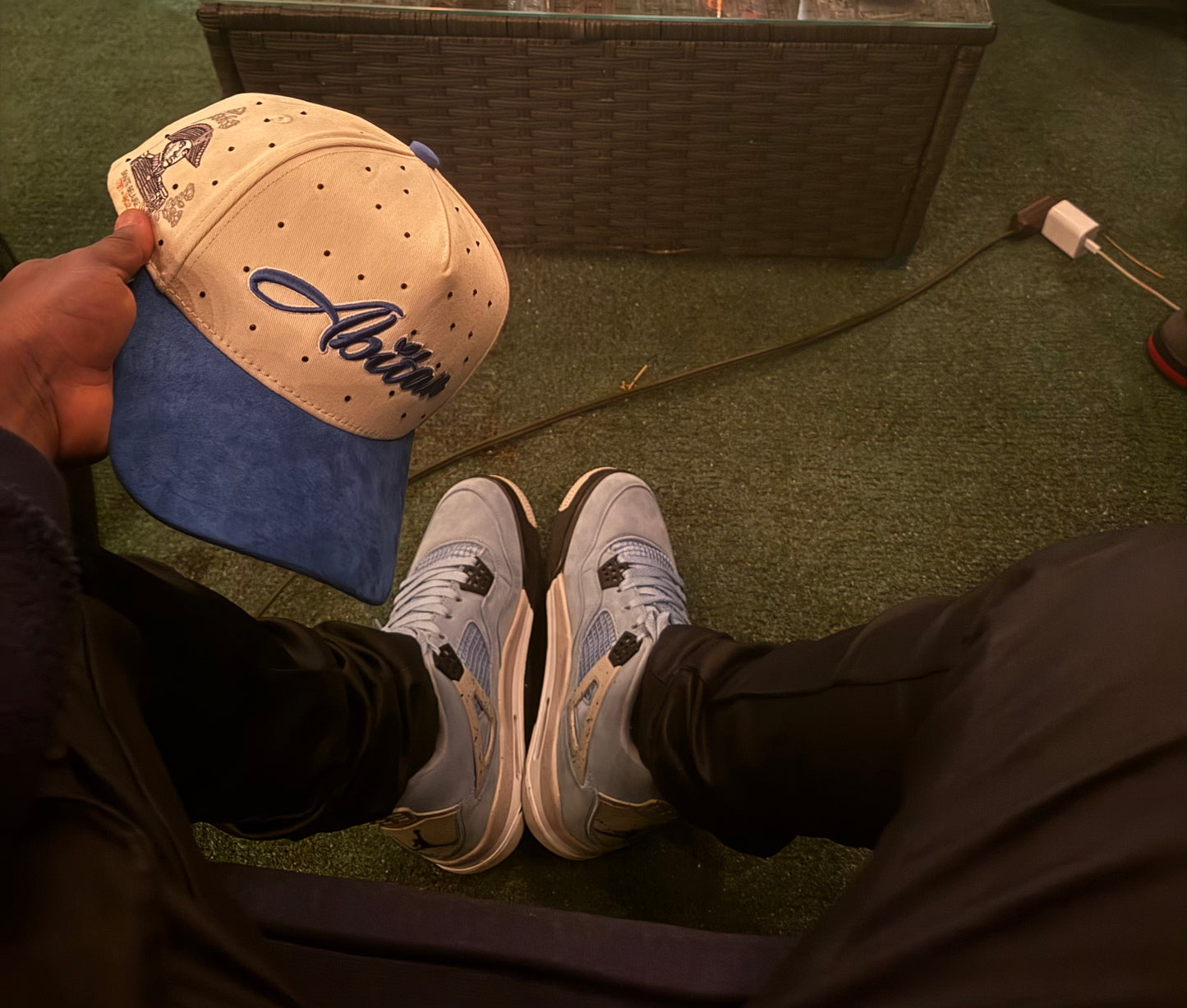 ABiTan Heritage Snapback – Sanité Bélair Edition (Blue & Cream)