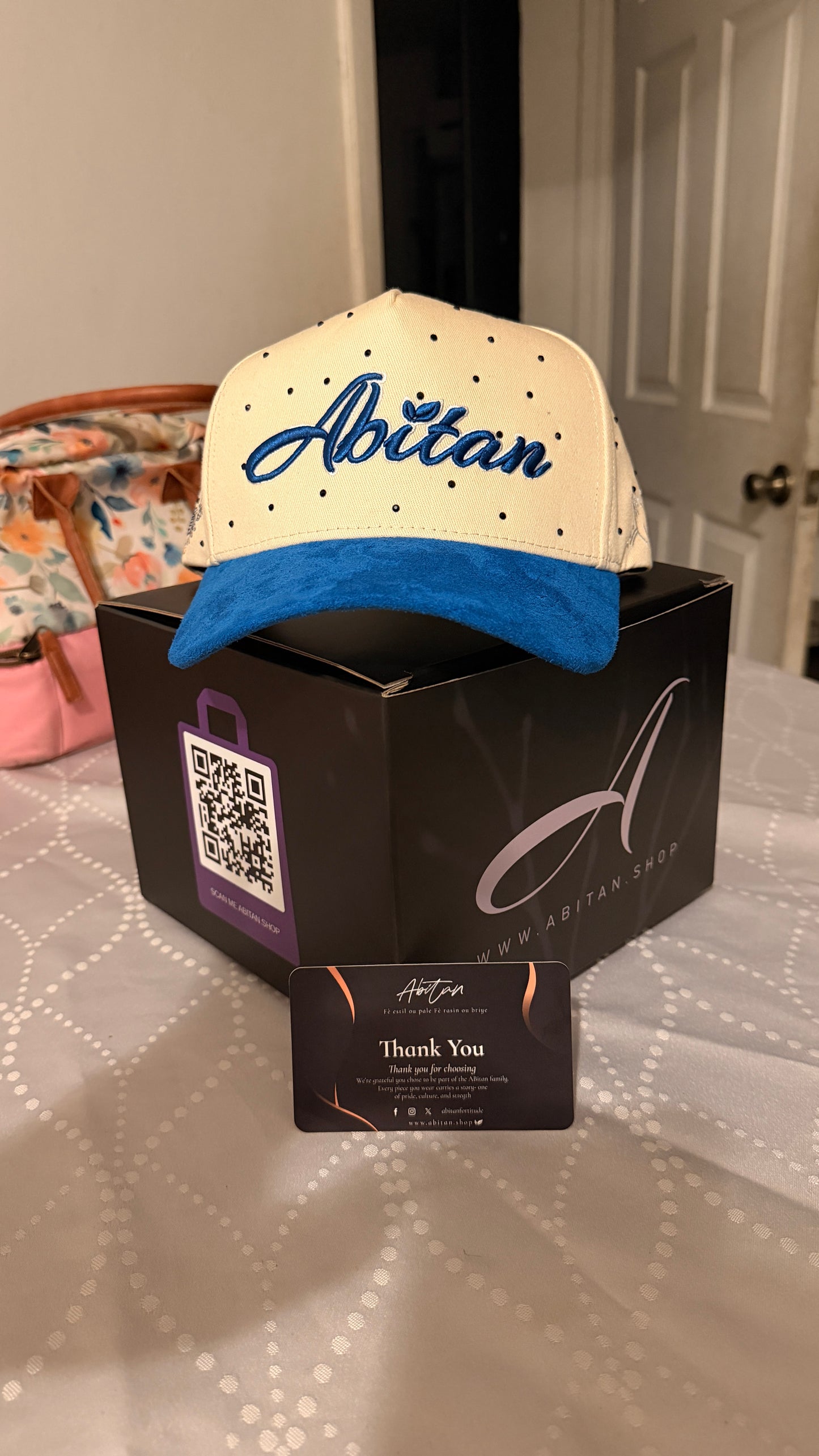 ABiTan Heritage Snapback – Sanité Bélair Edition (Blue & Cream)