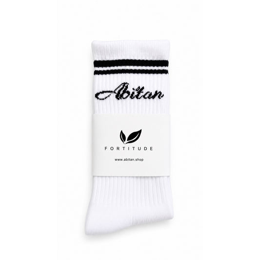 Abitan Socks - Premium Crew Socks ( White)